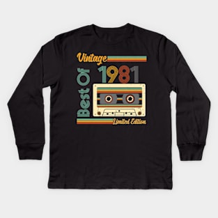 Vintage Best Of 1981 Limited Edition Kids Long Sleeve T-Shirt